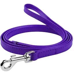 Поводок для собак Waudog Glamour кожаный, фиолетовый