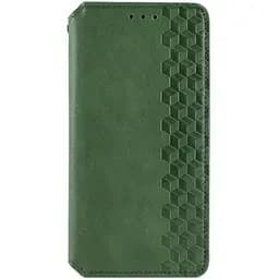 Шкіряний чохол-книжка Getman Cubic (PU) для Samsung Galaxy S23 FE Зелений