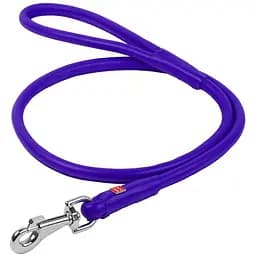 Повідець для собак Waudog Glamour шкіряний круглий, фіолетовий