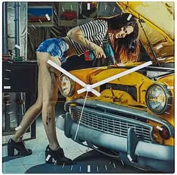 Годинник настінний зі скла TFA Rockabilly 60304190