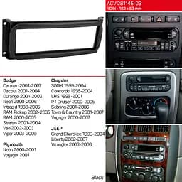 Перехідна рамка ACV Jeep Grand Cherokee, Liberty, Wrangler (281145-03) - мініатюра 5