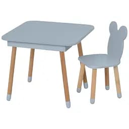 Дитячий столик Bambi Ведмедик 08-025G-BOX для творчості зі стільчиком 60х60 см