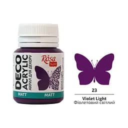 Акрил для декора Фиолетовый светлый (23) матовый 20 мл Rosa Talent