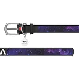 Нашийник для собак Waudog Design NASA21, шкіряний, з QR паспортом, XXS, 19-25х1,2 см, чорний - мініатюра 3