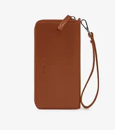 Кожаный портмоне на молнии Monik светло-коричневый