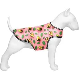 Курточка-накидка для собак Waudog Clothes Авокадо на рожевом M