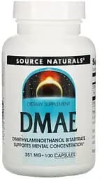Натуральна добавка Source Naturals DMAE, 100 капсул