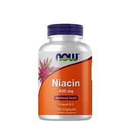 Вітаміни та мінерали NOW Niacin 500 mg, 100 капсул