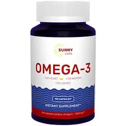 Омега-3 Sunny Caps 1000 мг 100 гелевых капсул