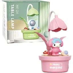 Дитяча настільна лампа Май Мелоді квітковий горщик рожева (351C)