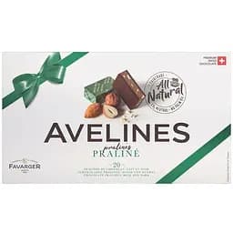 Цукерки Favarger Avelines праліне з джандуєю та фундуком у чорному шоколаді 200 г (942085)