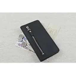 Кошелек-купюрник Crazy Horse тонкий мужской черный