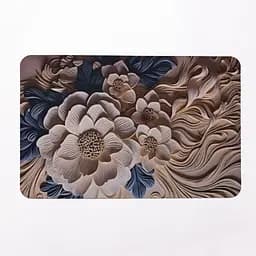 Антиковзний 3D килимок для ванної кімнати з м'якого діатоміту 38×58(см) вологопоглинаючий килимок для будинку ванни душу і туалету Yiwu HP-42-64