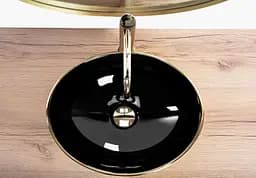 Умивальник Rea Sofia brushed gold black накладний REA-U3310, Золотий - мініатюра 4