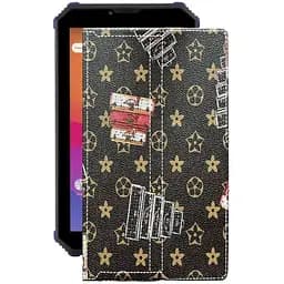 Чохол StatusCASE з екошкіри для планшету Prestigio MultiPad Muze 4667 Луі-Вітон-коричневий