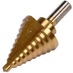 Свердло конічне ступінчасте титанове по металу Yato Ø=6-35 мм HSS 4241 L=75/45 мм (YT-44739)