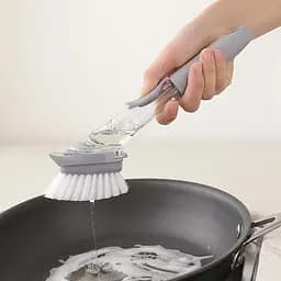 Щітка для чищення посуду із дозатором CLEANER BRUSH Gray (do128) - мініатюра 3
