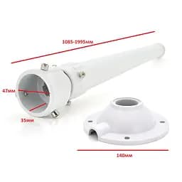 Кронштейн для камери PiPo PP- 602, білий, метал, 1,0-2m - мініатюра 2