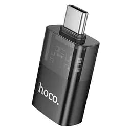 Адаптер перехідник Hoco UA36B Type-C to USB чорний - мініатюра 4