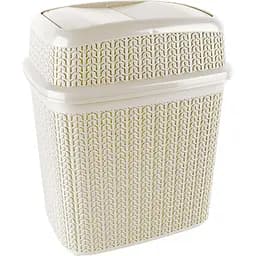Корзина для мусора Ucsan Knit Design 10 л крем (102302)