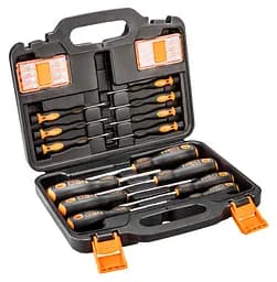 Отвертки 16 бит, SL, PH, PZ, Torx, H, сталь S2, кейс, набор 30шт Neo Tools hoz0014127