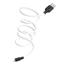 Кабель Hoco X21 Plus Silicone for Lightning 2,4A/1 м чорний, білий