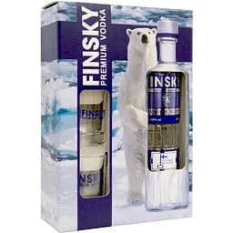 Горілка Finsky у подарунковій упаковці, 40%, 0,5 л + 2 чарки - мініатюра 2