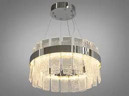Люстра стельова LED Diasha 817/400CH Ефектна, 90W, срібна, кришталева, сучасний стиль для вітальні, коридору, спальні - мініатюра 2