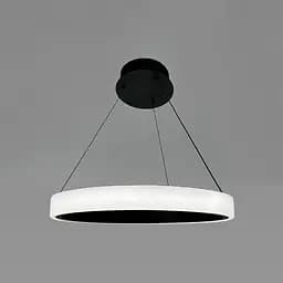 LED люстра подвесная в черном кольцевом корпусе Ø 50 см | Line F | Ст. MJ313-500 BK