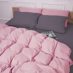 Комплект постільної білизни MirSon Ash grey-Pink 160x220 см сіро-рожевий (2200009660924) - мініатюра 4