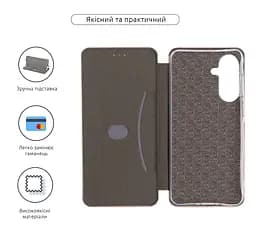 Чехол-книжка для Samsung Galaxy A37 5G, G-Case, розовый, кожаный чехол-книга из экокожи (PU) и TPU, с магнитом, с подставкой и вместительным кардхолдером, противоударный, защита всего корпуса, ArmorStandart (ARM89764) - мініатюра 3
