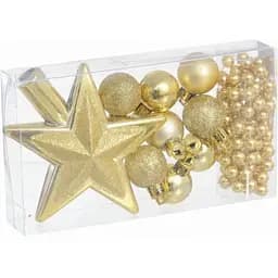 Набір ялинкових прикрас Jumi золотий 10 шт. (5900410728851)
