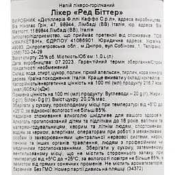 Лікер Caffo Red Bitter 25% 1 л - мініатюра 6