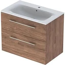 Тумба з умивальником Geberit Selnova Square 80 см 501.242.00.1 темний горіх