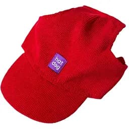Кепка Hat-Dog 3/M вельвет червона з регульованою затяжкою 556