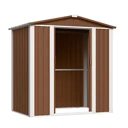 Хозблок-сарай металлический DS-02 с двускатной крышей 185х180х120 см (ВхШхГ)Коричневый