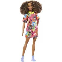 Лялька Barbie Модниця в яскравій сукні-футболці, 30 см (HPF77) - мініатюра 3