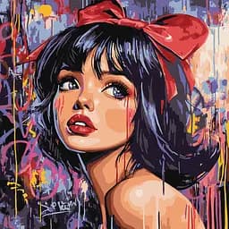 Набір для розпису по номерах Сучасна Білосніжка, Ideyka, 40x40 см, КНО8601