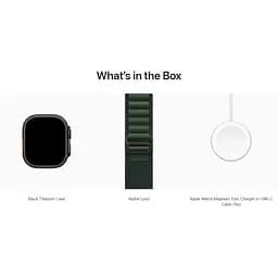 Смарт-годинник Apple Watch Ultra 2 49mm Black Titanium Case with Dark Green Alpine Loop Medium (MX4R3) Б/В [158920] - мініатюра 4