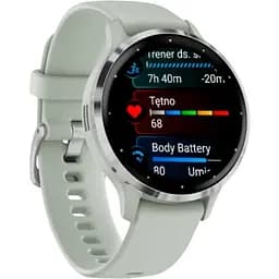 Смарт-годинник Garmin Venu 3S Silver S. Steel Bezel w. Sage Grey Case and S. Band (010-02785-01) - мініатюра 2