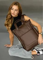 Жіноча сумка-рюкзак Sambag Cargo коричнева 45 х 31 х 15 см (93541020) - мініатюра 6