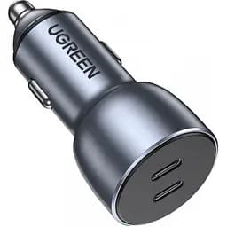 Автомобільний зарядний пристрій Ugreen CD213 QC 3.0 Dual USB-C 40W Grey (70594) [99310] - мініатюра 2