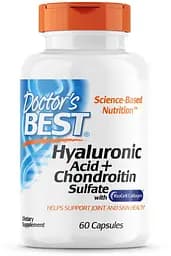 Препарат для суставов и связок Doctor's Best Hyaluronic Acid with Chondroitin Sulfate, 60 капсул