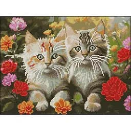 Алмазная мозаика Strateg ПРЕМИУМ Котята без подрамника размером 30х40 см (ZAV3040-29)