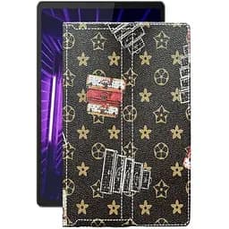 Чехол StatusCASE из экокожи для планшета Lenovo M10 Plus TB-X606F Луи-Витон-коричневый