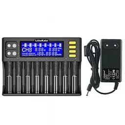Зарядний пристрій для Liitokala Lii-S8, 8 каналів, Ni-Mh/Li-ion/LiFePo4, 220V/12V, LED+LCD - мініатюра 3