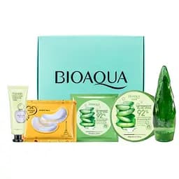 Подарочный набор Bioaqua: маска для лица 30 г + крем для рук 30 г + увлажняющий гель 220 г + гель 120 г + гидрогелевые патчи 7.5 г