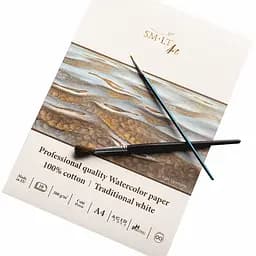 Склейка для акварелі PRO CREATE А4 300г/м2 10л білий папір SM-LT Art - мініатюра 3