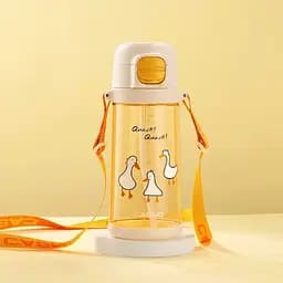 Пляшка для води Casno 690 мл KXN-1219 Помаранчева (Гуси) з соломинкою (KXN-1219_Orange) - мініатюра 10
