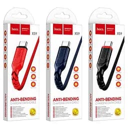 Кабель Hoco X59 USB to Type-C 3A 1 м nylon TPE connectors Червоний - мініатюра 3